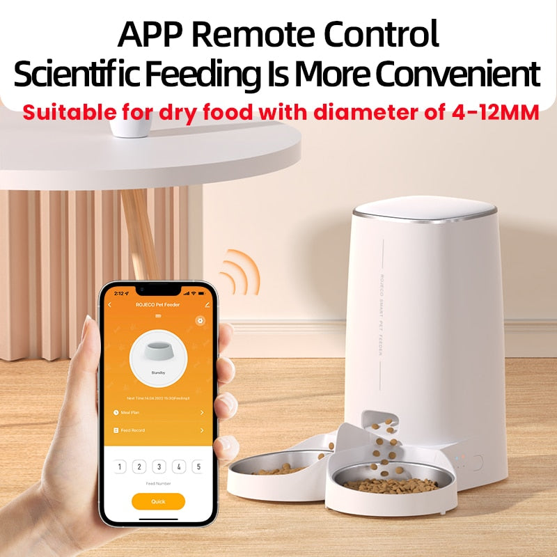 
                  
                    Automatic Pet Dry Food Feeder Food Dispenser Remote Control Smart WiFi Auto Feeder for Cats and Dogs
                  
                