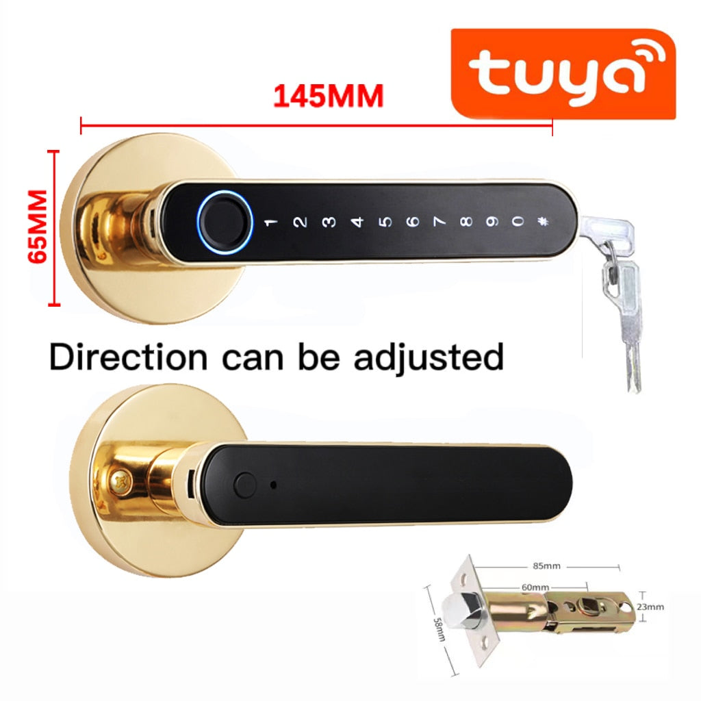 
                  
                    Biometric Smart Lock Fingerprint Password Electric Digital Lock Tuya App Keyless Security Door Lock
                  
                