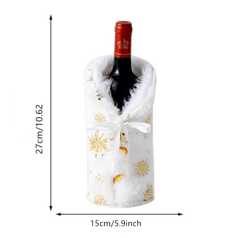 
                  
                    1pc Christmas Wine Champagne Bottle Cover Bag Plush Fabrics Holiday Christmas Decor For Home
                  
                