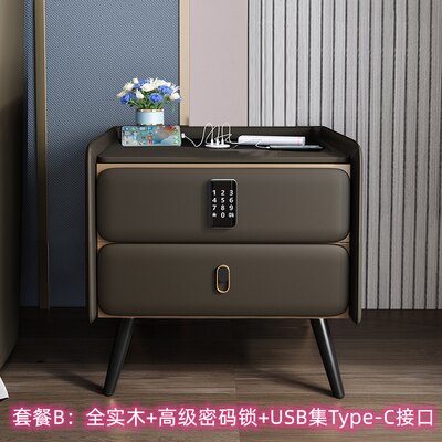 
                  
                    Multi-Function LED Light Bedroom Cabinet Luxury Style Smart Nightstand with USB Charging Bedside Table with Password Lock
                  
                