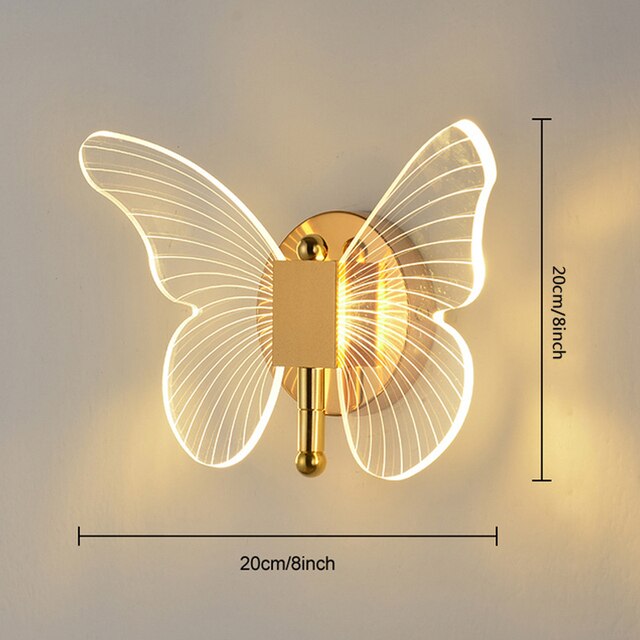 
                  
                    Acrylic LED Lamp Round Butterfly Wall Lamp Light Fixture
                  
                