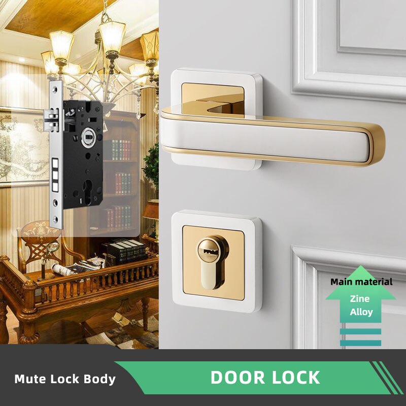 
                  
                    Indoor Bedroom Quiet Magnetic Suction Door Lock Modern Door Handle
                  
                