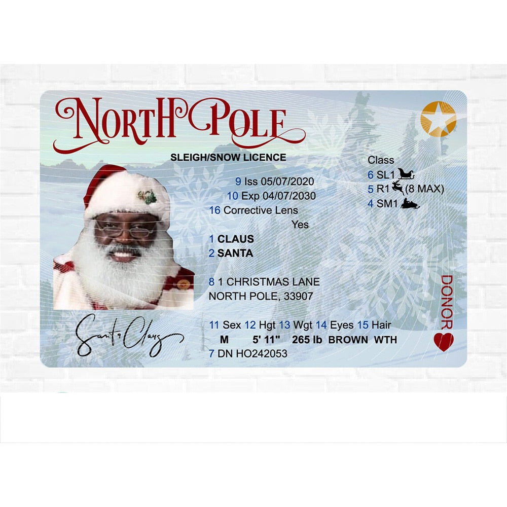 
                  
                    Santa Claus Flight License Christmas Eve Driving License for Kids
                  
                