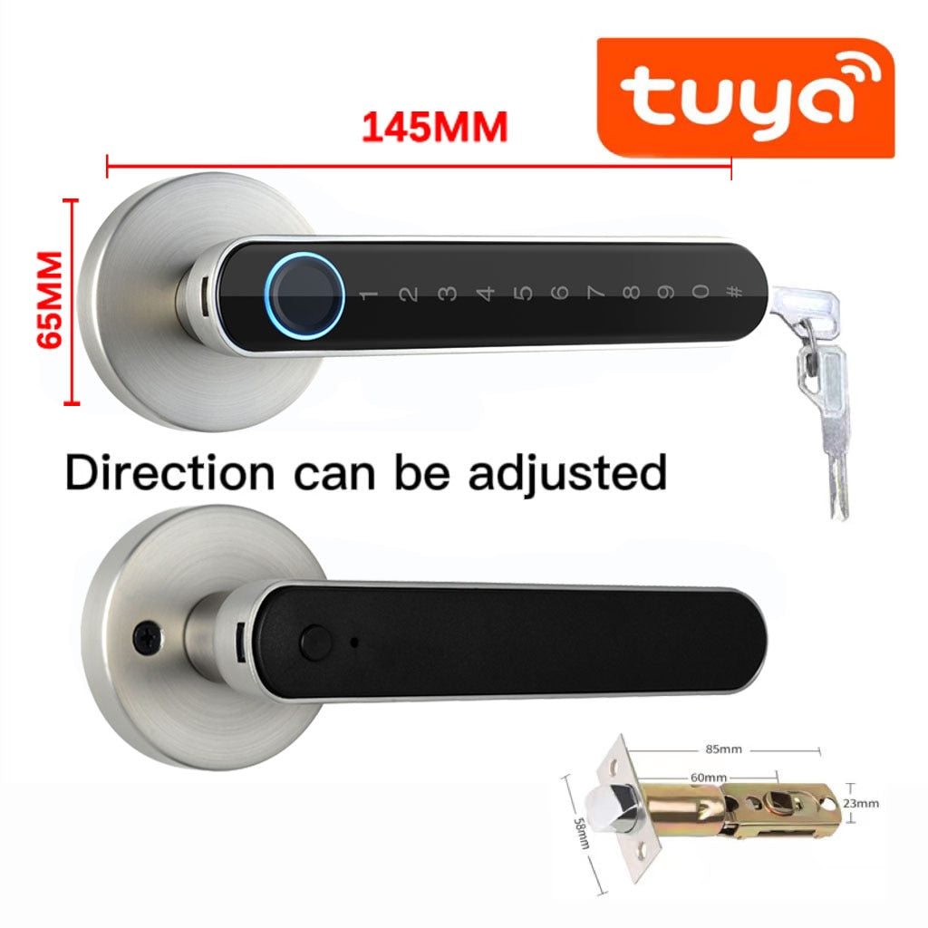 
                  
                    Biometric Smart Lock Fingerprint Password Electric Digital Lock Tuya App Keyless Security Door Lock
                  
                