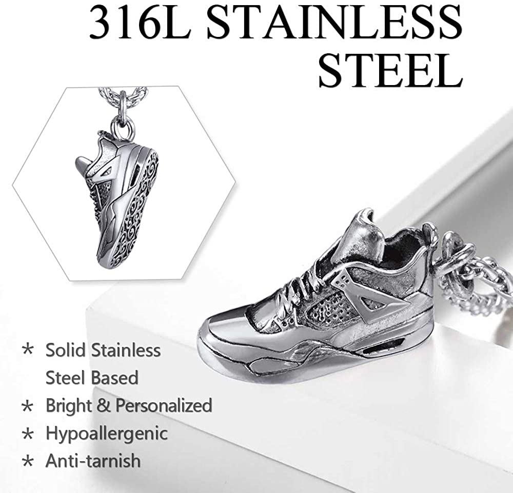 
                  
                    Stainless Steel Running Shoe Pendant Necklace
                  
                