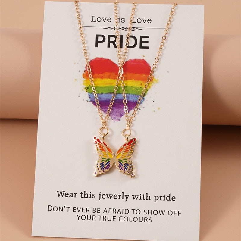 Rainbow Pendant Pride LBGT Necklaces