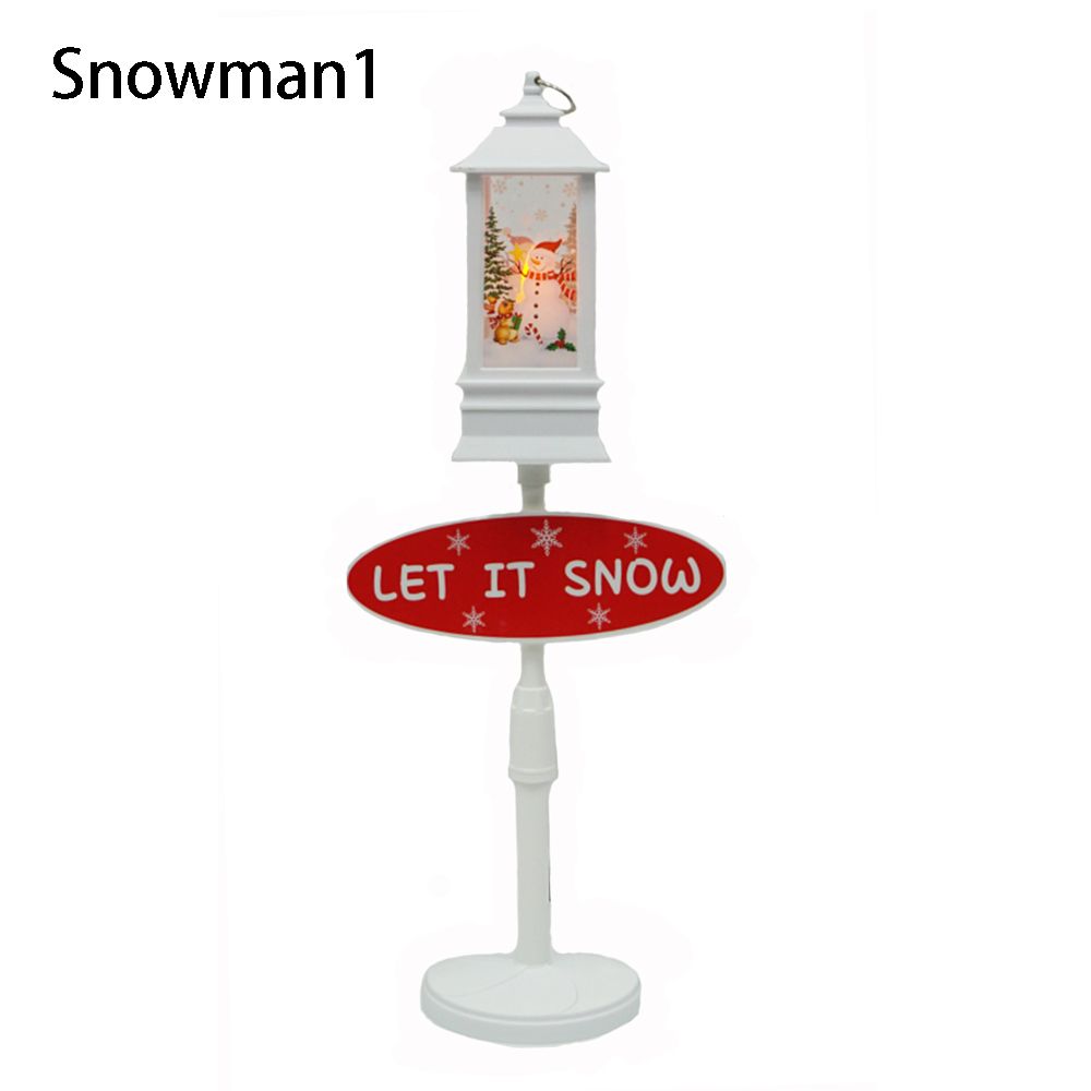 
                  
                    Snowman Santa Claus New Christmas Falling Snow Street Lamp Decor
                  
                