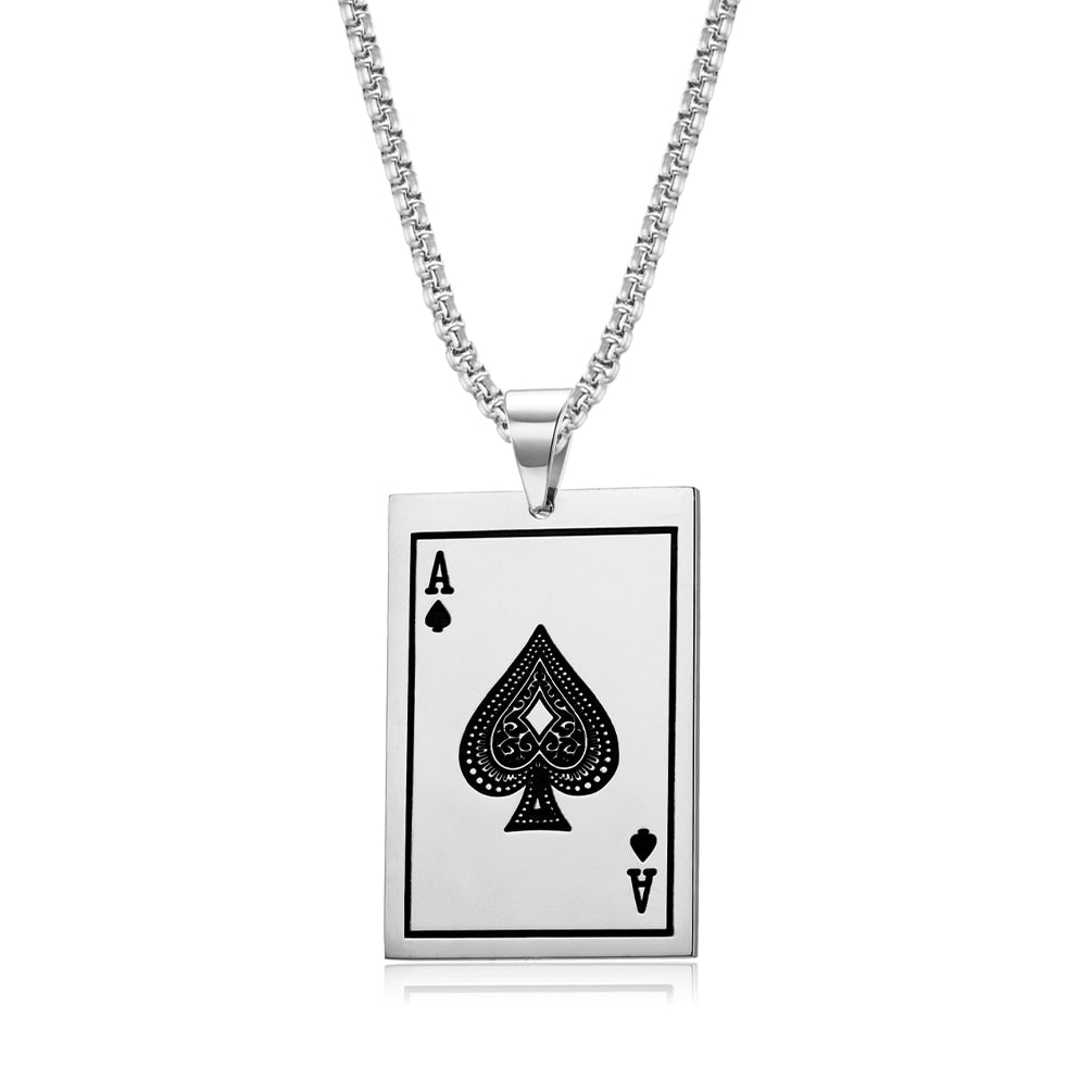 
                  
                    Poker Ace King Stainless Steel Pendant Necklace
                  
                