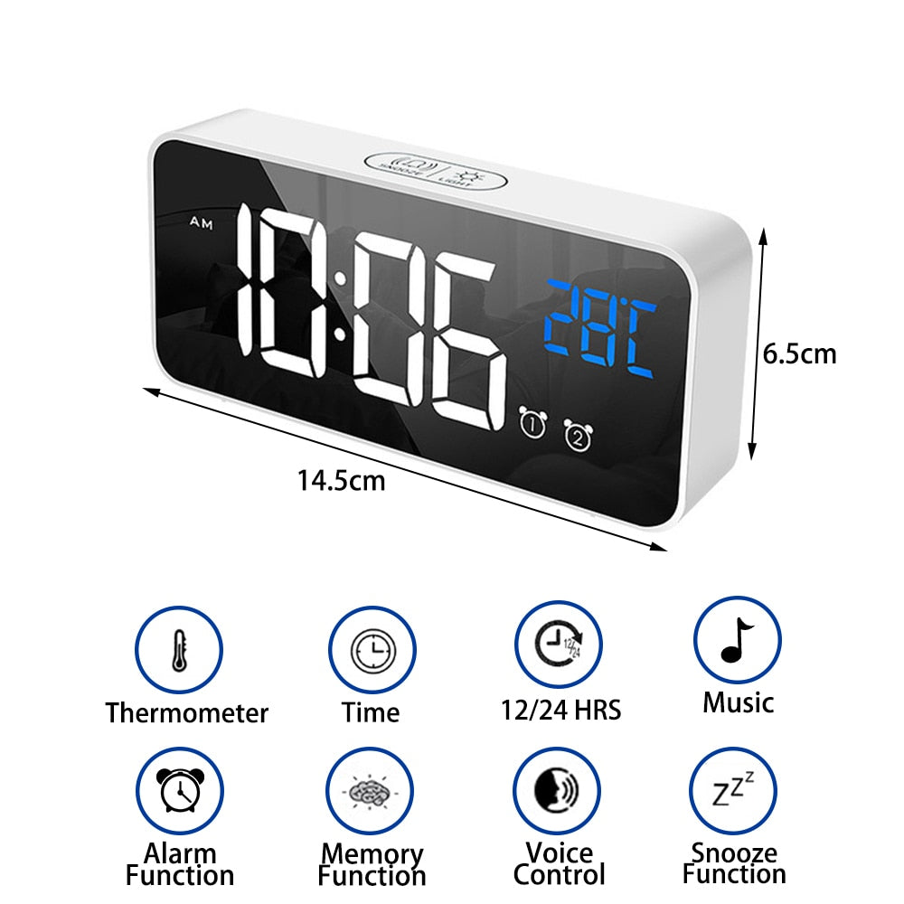 
                  
                    LED Digital Electronic Alarm Clock with Time Projector FM Radio
                  
                