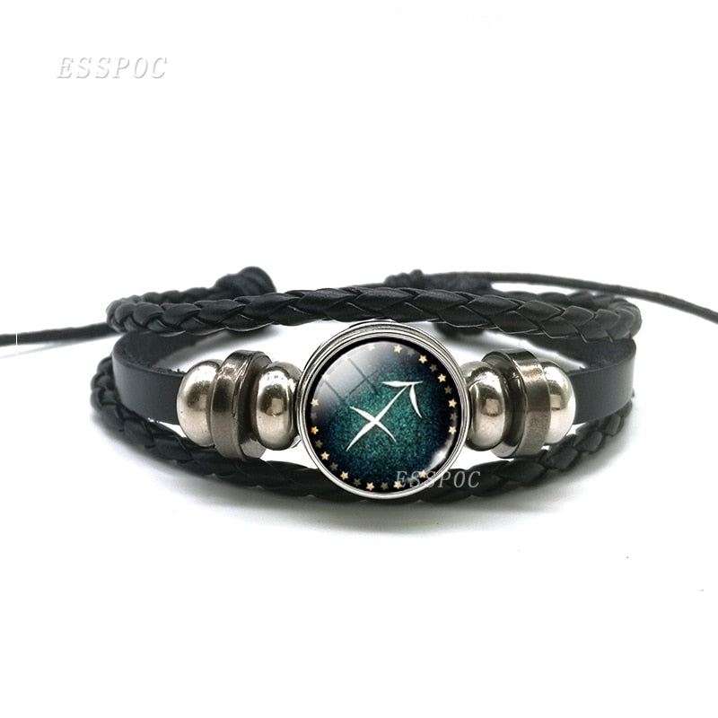 
                  
                    12 Zodiac Signs Constellation Charm Multilayer Weave Leather Bracelets
                  
                