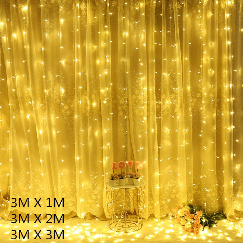 
                  
                    LED Holidays Curtain Garland for Window USB Power Fairy Lights with Remote Control Home Decor
                  
                