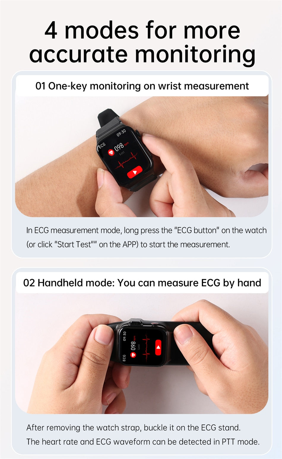 
                  
                    ECG+PPG Hypertension Hyperglycemia Hyperlipidemia Heart Rate Smart Watch
                  
                