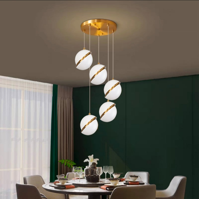 
                  
                    Nordic Hanging Lamp White Ball LED Pendant Light Fixtures
                  
                