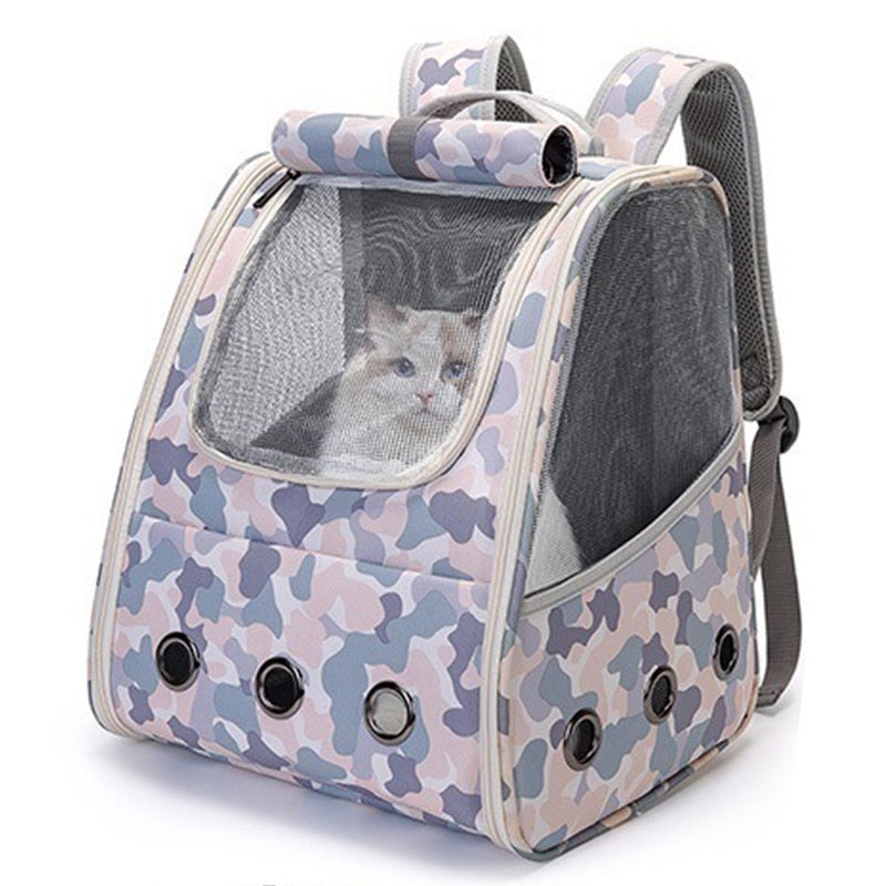 
                  
                    Pets Carrier Bag Breathable Backpack With Anti Breakaway Belt For Outdoor Travel
                  
                