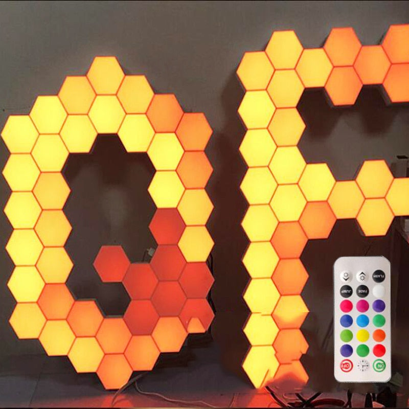 
                  
                    Touch Sensor LED Night Light Hexagonal Atmosphere Quantum Wall Lamp Creative Decor
                  
                