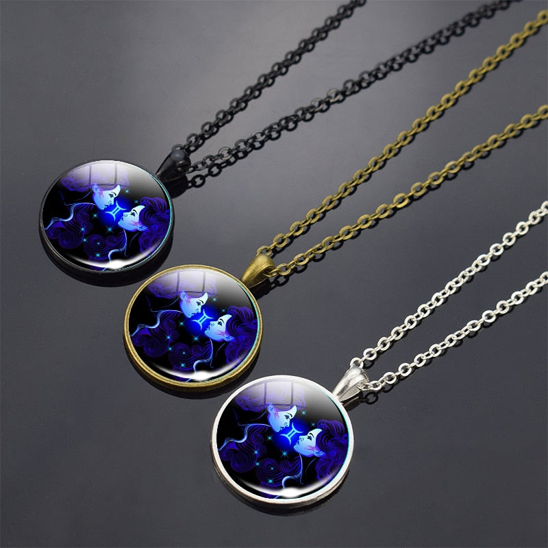 
                  
                    Luminous 12 Constellation Pendant Long Chains Necklace Zodiac Signs Glow in The Dark
                  
                