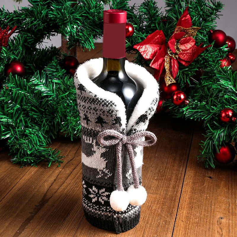 
                  
                    1pc Christmas Wine Champagne Bottle Cover Bag Plush Fabrics Holiday Christmas Decor For Home
                  
                