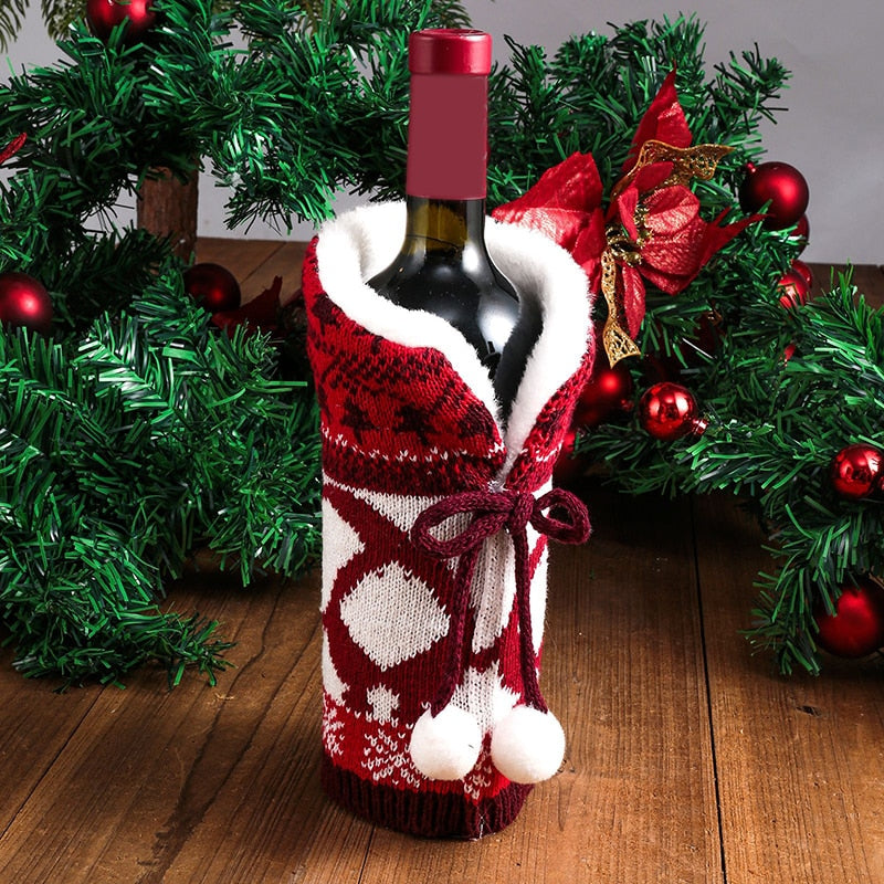 
                  
                    1pc Christmas Wine Champagne Bottle Cover Bag Plush Fabrics Holiday Christmas Decor For Home
                  
                