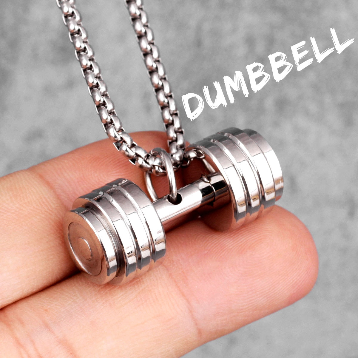 
                  
                    Dumbbell Stainless Steel Pendant Necklace
                  
                