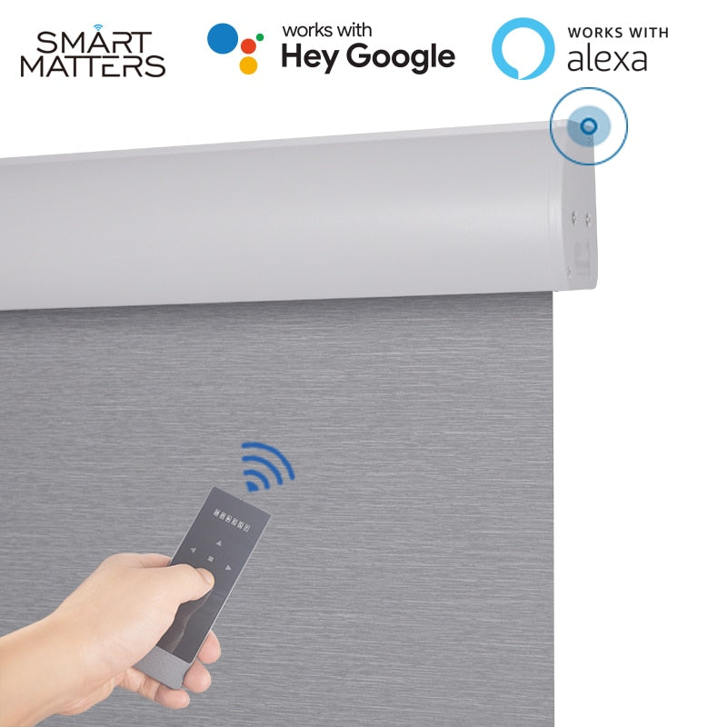 Smart Motorized Roller Blinds Window Shades Voice Controlled Alexa and Google Home Compatible