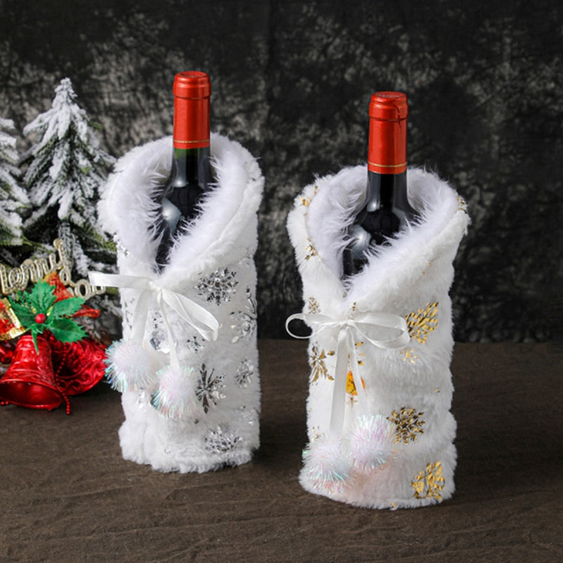 
                  
                    1pc Christmas Wine Champagne Bottle Cover Bag Plush Fabrics Holiday Christmas Decor For Home
                  
                