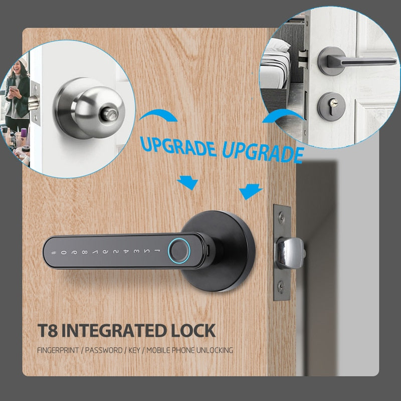 
                  
                    Biometric Smart Lock Fingerprint Password Electric Digital Lock Tuya App Keyless Security Door Lock
                  
                