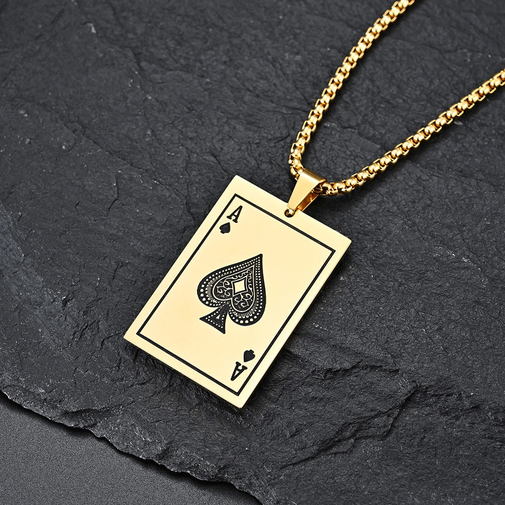 
                  
                    Poker Ace King Stainless Steel Pendant Necklace
                  
                