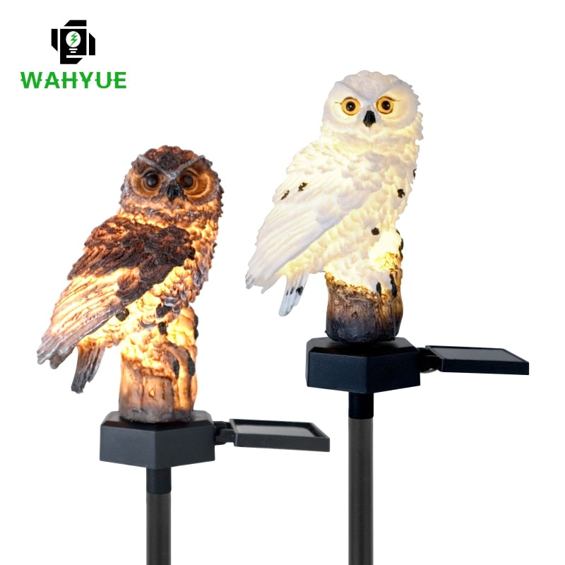 LED Solar Owl Lights