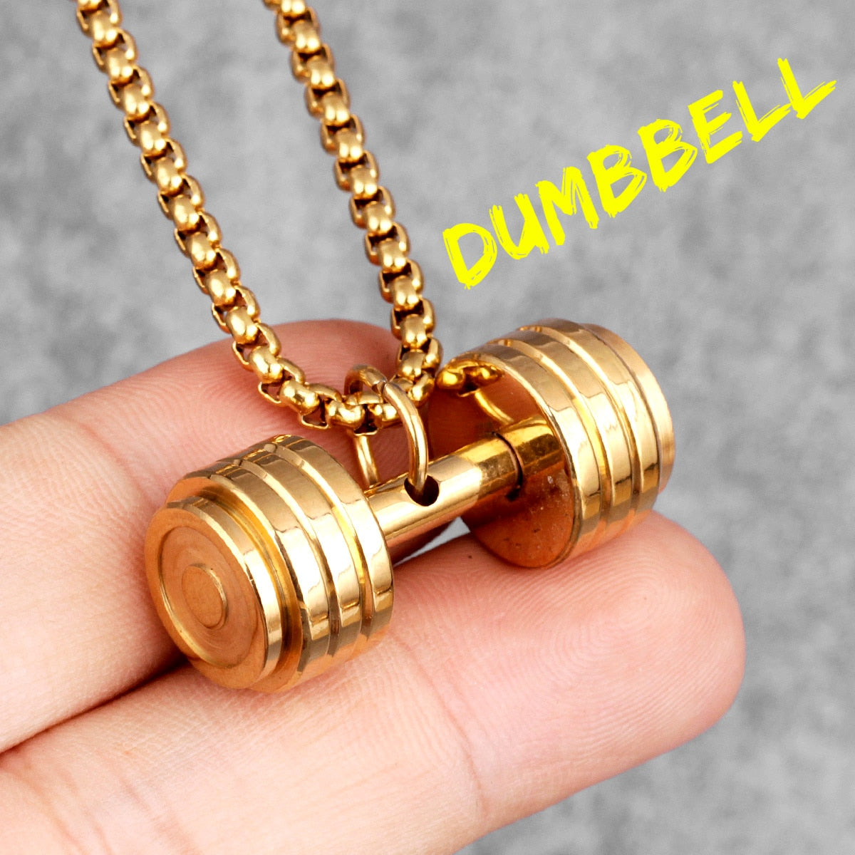 
                  
                    Dumbbell Stainless Steel Pendant Necklace
                  
                