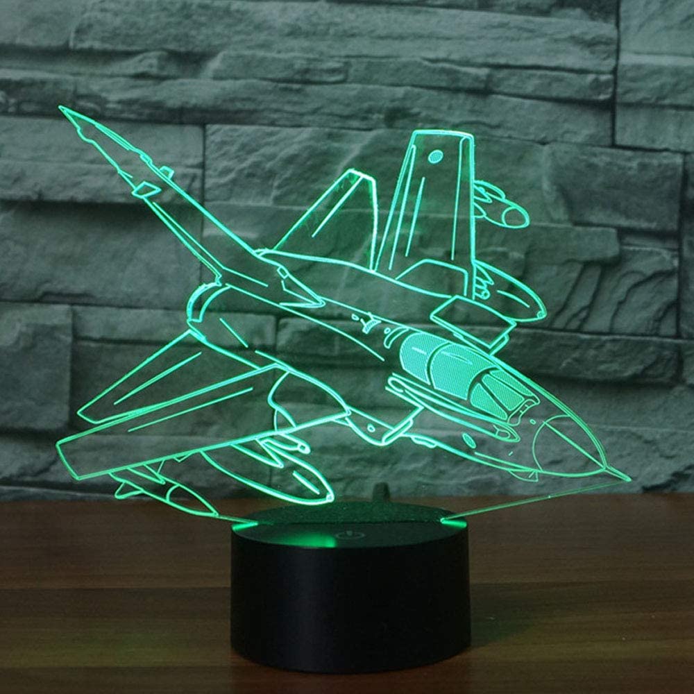 
                  
                    Aircraft 3D LED Lamp Abstractive Optical Illusion Night Light
                  
                