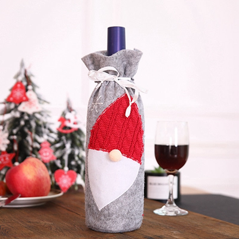 
                  
                    1pc Christmas Wine Champagne Bottle Cover Bag Plush Fabrics Holiday Christmas Decor For Home
                  
                