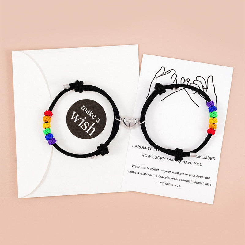 
                  
                    2Pcs/set Handmade Rainbow LGBT Rope Charm Bracelet
                  
                