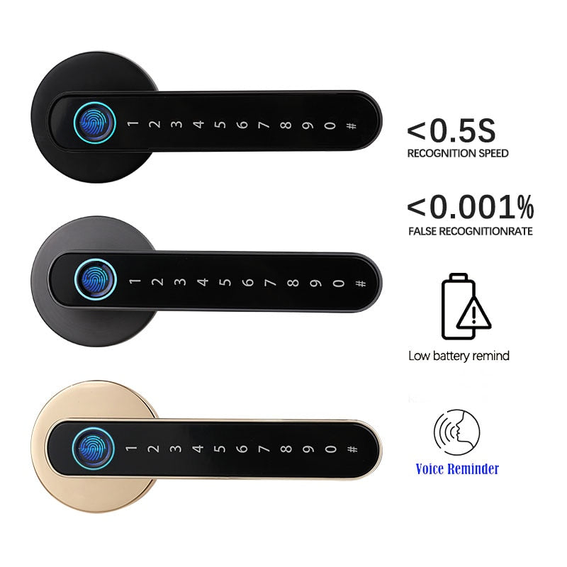 
                  
                    Biometric Smart Lock Fingerprint Password Electric Digital Lock Tuya App Keyless Security Door Lock
                  
                