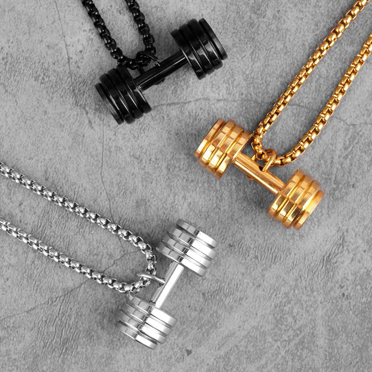 
                  
                    Dumbbell Stainless Steel Pendant Necklace
                  
                