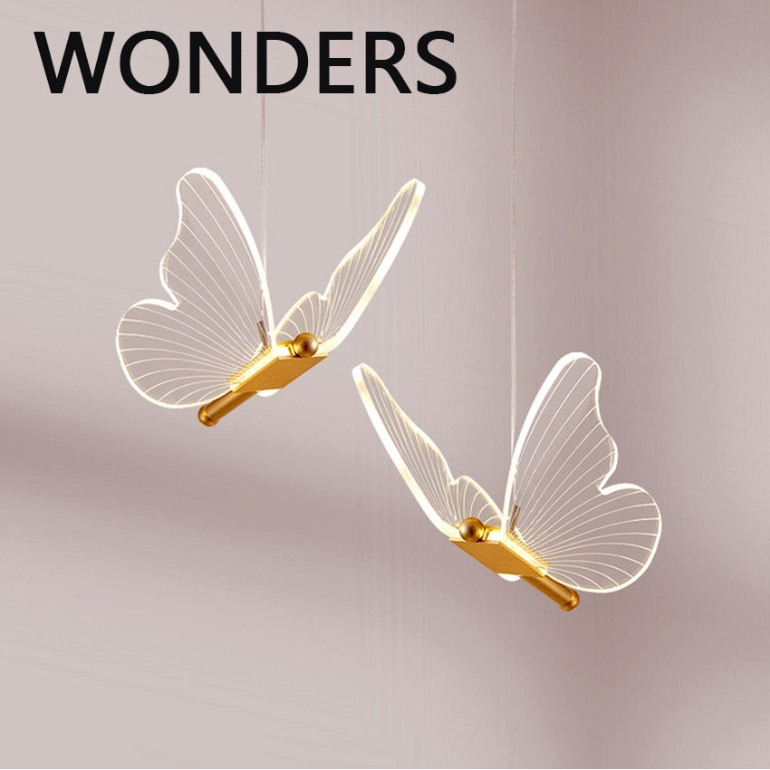 Nordic Modern Butterfly Pendant Lamp Light