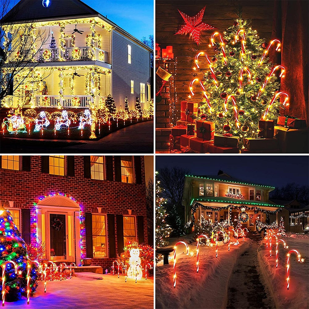 
                  
                    Solar LED Christmas Candy Cane Light Outdoor Waterproof Home Garden Lawn Decor
                  
                