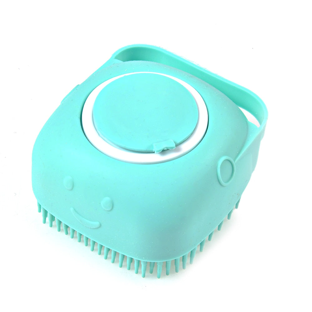 
                  
                    Bathroom Bath Brush Pet Massager Soft Safety Silicone Comb with Shampoo Box Pet Brush
                  
                