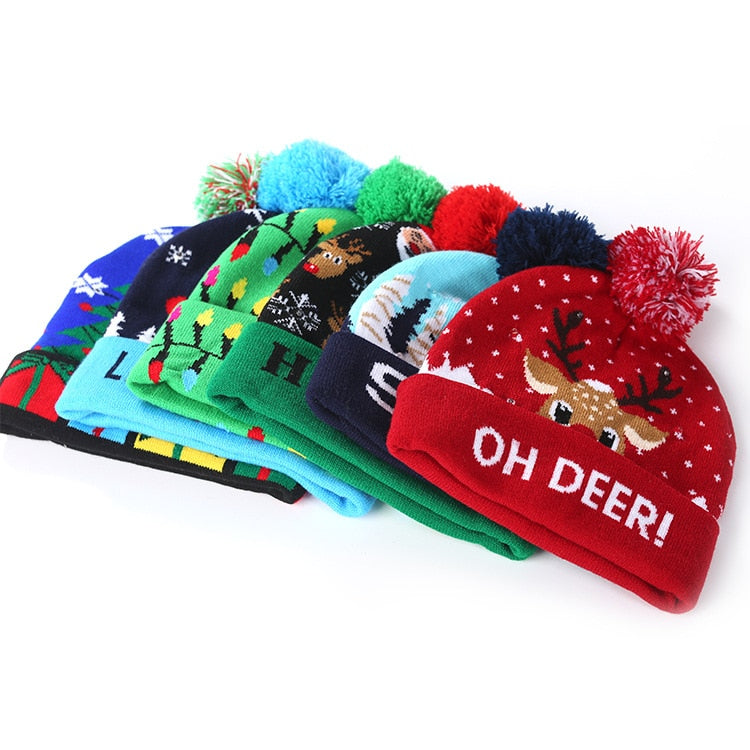 
                  
                    Holidays Christmas LED Knitted Light-Up Beanie Elastic Hats
                  
                