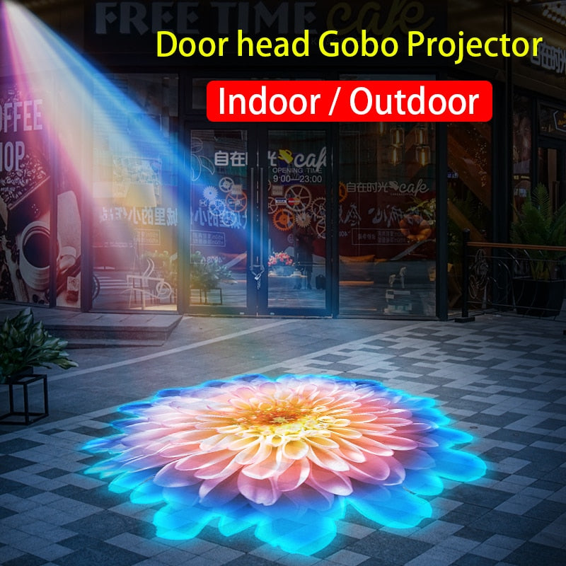 LED Logo Projection Custom Advertising Image Sign Rotary LED Light Gobo Projector