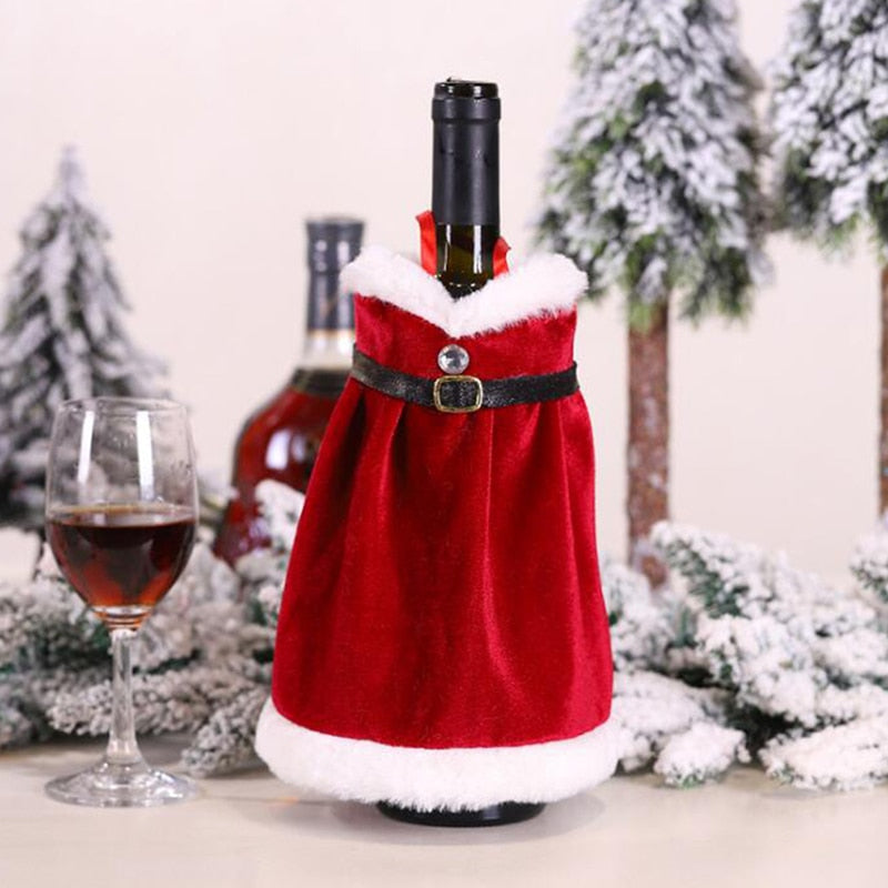 
                  
                    1pc Christmas Wine Champagne Bottle Cover Bag Plush Fabrics Holiday Christmas Decor For Home
                  
                