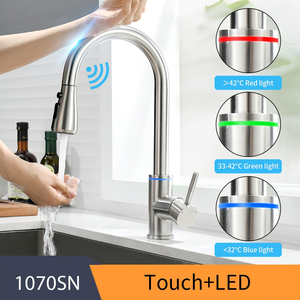 
                  
                    Smart Touch Kitchen Sensor Faucets Rotate Touch Faucet Sensor Water Mixer
                  
                