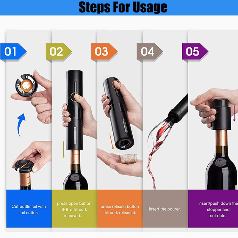 
                  
                    Electric Wine Openers Wine Beer Soda Cap Opener Kitchen Accessories
                  
                