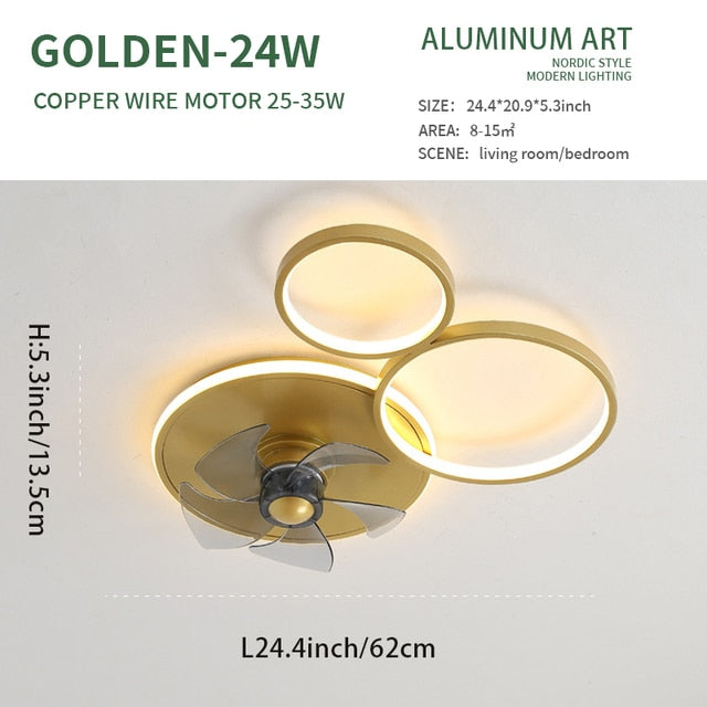 
                  
                    Ceiling Fan Modern Simple Integrated Silent Fan Fixture
                  
                