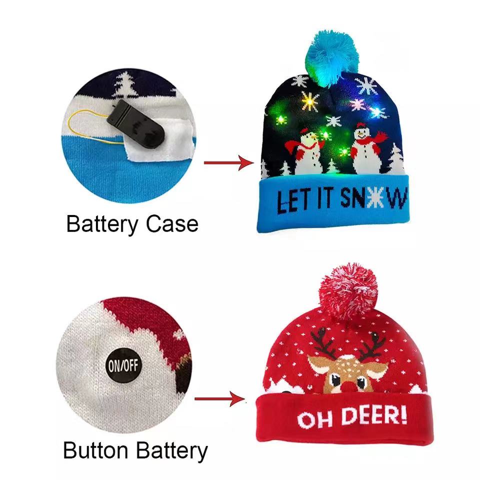 
                  
                    Holidays Christmas LED Knitted Light-Up Beanie Elastic Hats
                  
                