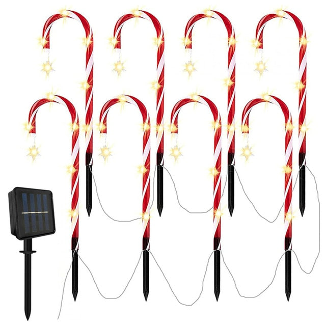 
                  
                    Solar LED Christmas Candy Cane Light Outdoor Waterproof Home Garden Lawn Decor
                  
                