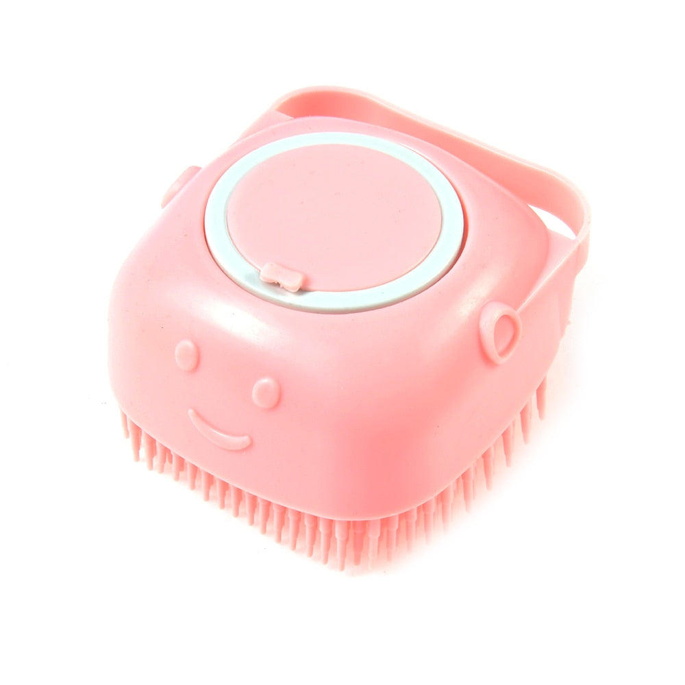 
                  
                    Bathroom Bath Brush Pet Massager Soft Safety Silicone Comb with Shampoo Box Pet Brush
                  
                