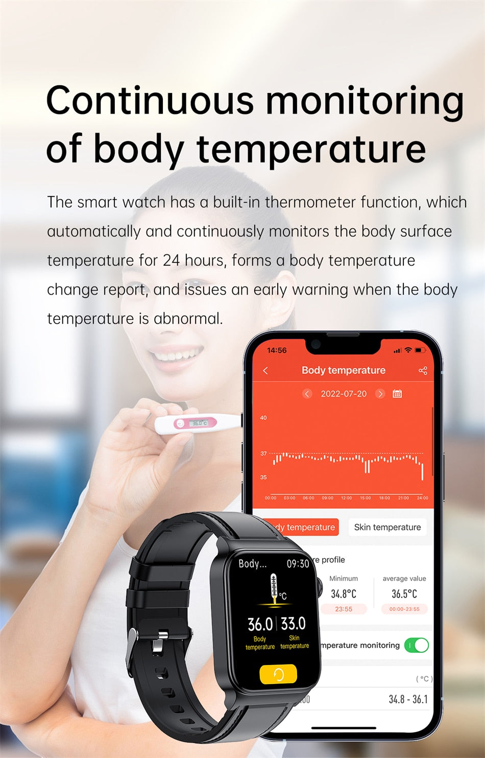 
                  
                    ECG+PPG Hypertension Hyperglycemia Hyperlipidemia Heart Rate Smart Watch
                  
                