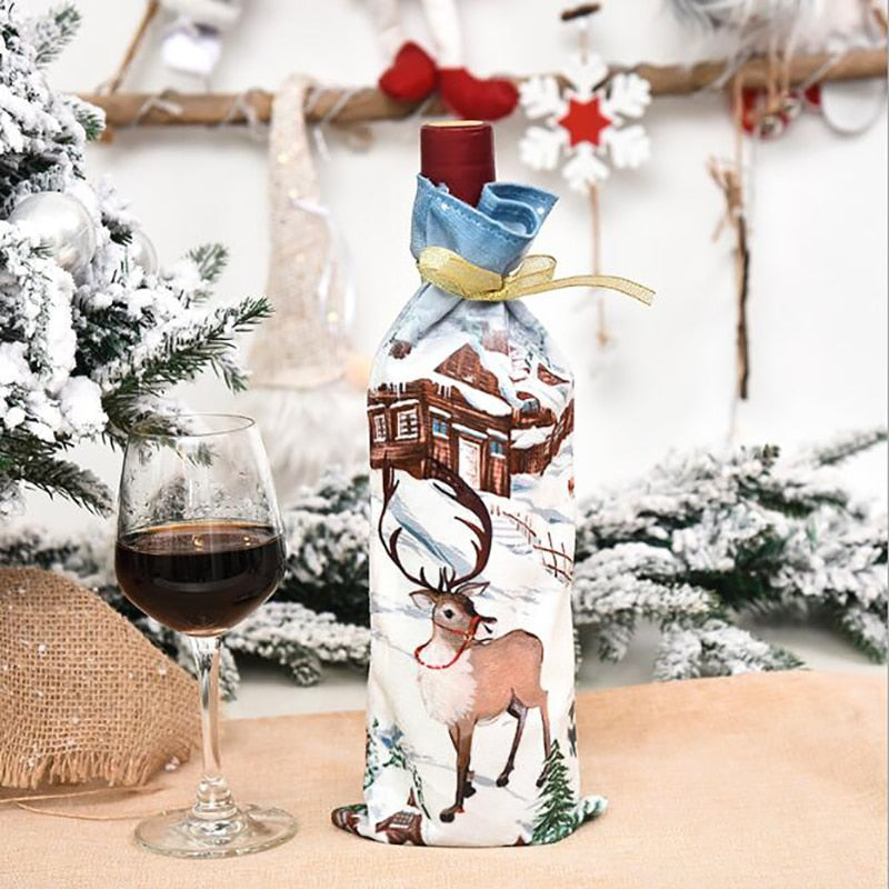 
                  
                    1pc Christmas Wine Champagne Bottle Cover Bag Plush Fabrics Holiday Christmas Decor For Home
                  
                