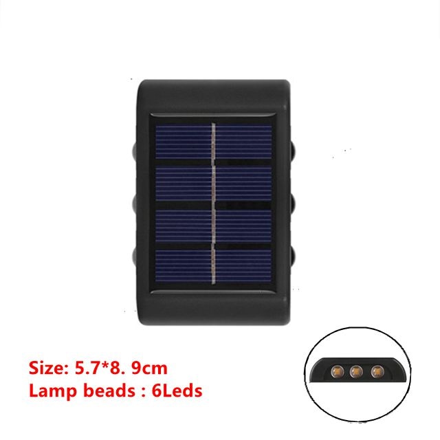 
                  
                    6 LED Solar Wall Light Waterproof Up and Down Luminous Lighting Decor Outdoor
                  
                