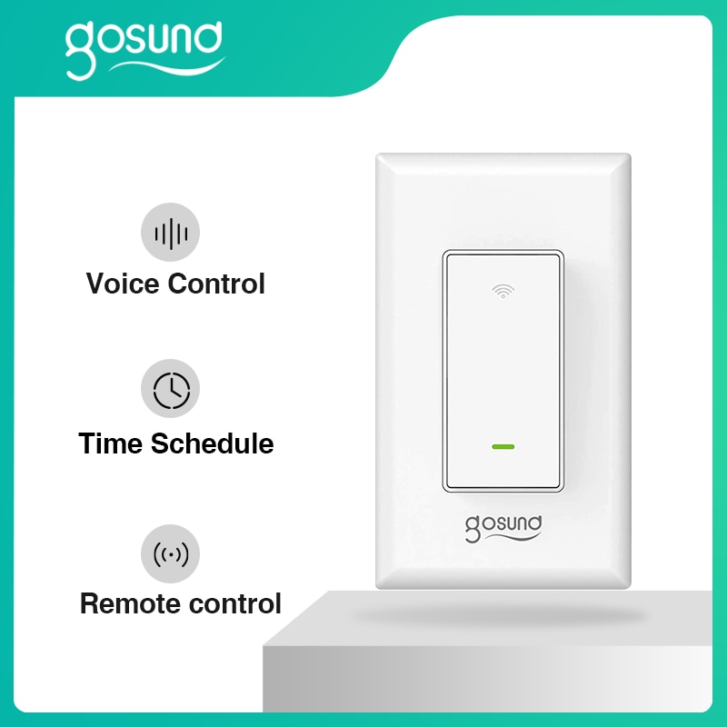 
                  
                    Smart Light Switch ON-OFF In-Wall Single-Pole 15A Compatible with Alexa and Google Home for Voice Control WiFi Smart Switch
                  
                